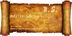 Müll Sára névjegykártya